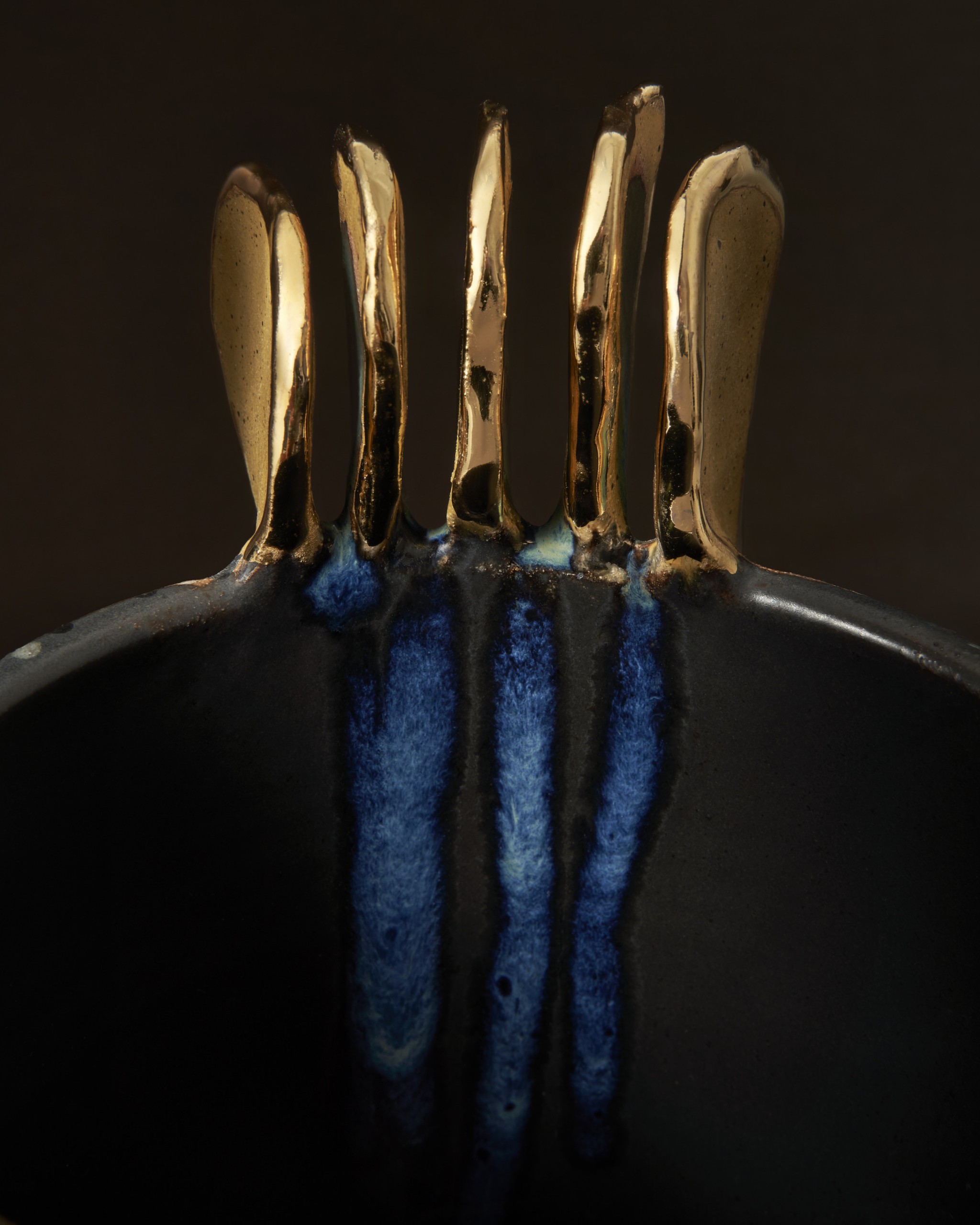 Select Vessel 23 1 Stoneware Glaze 22K Gold Luster