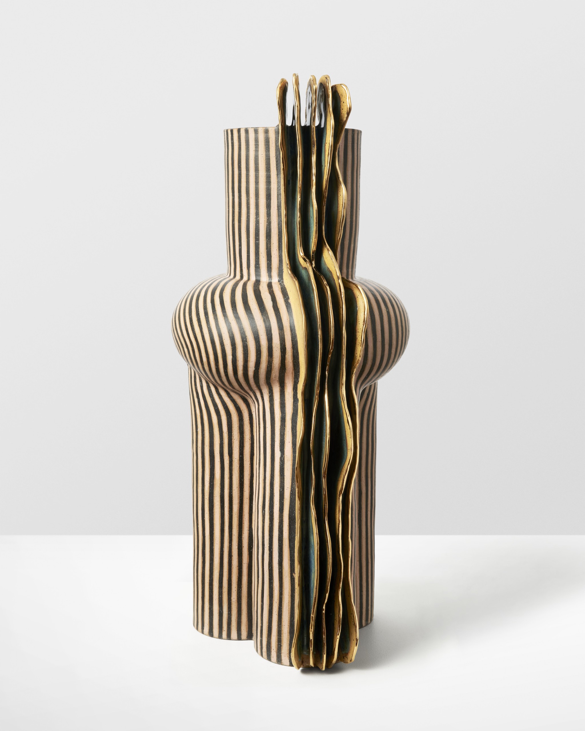 Select Vessel 23 2 Stoneware Glaze 22K Gold Luster